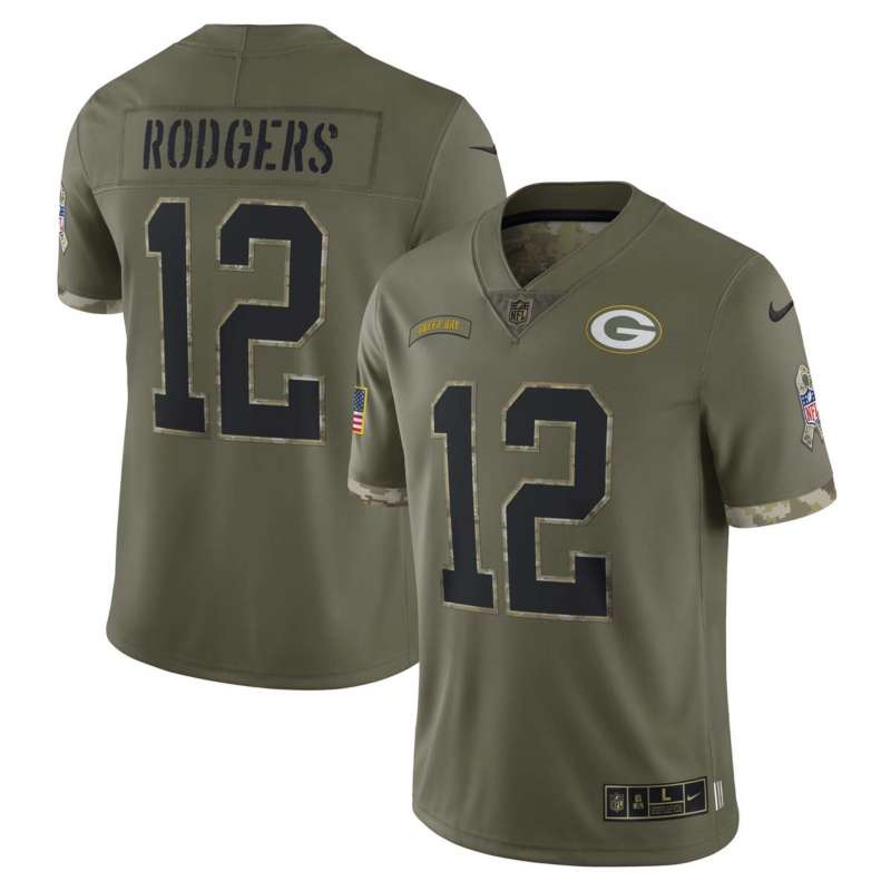 Green Nike NFL Green Bay Packers Rodgers #12 Game Jersey