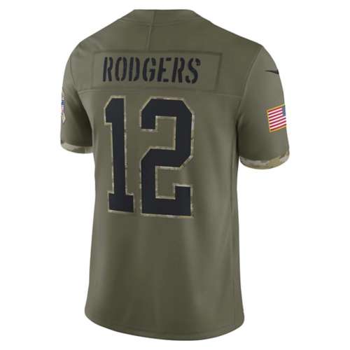 Nike Green Bay Packers Aaron Rodgers #12 2022 Salute To Service Jersey