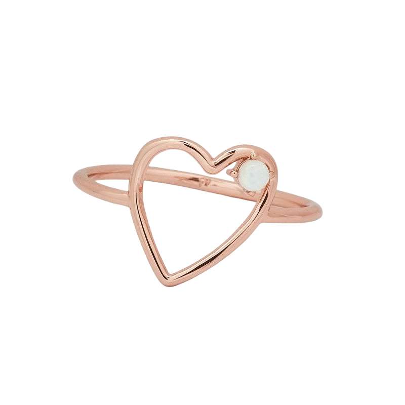 Pura Vida Stone Heart Locket - Rose Gold