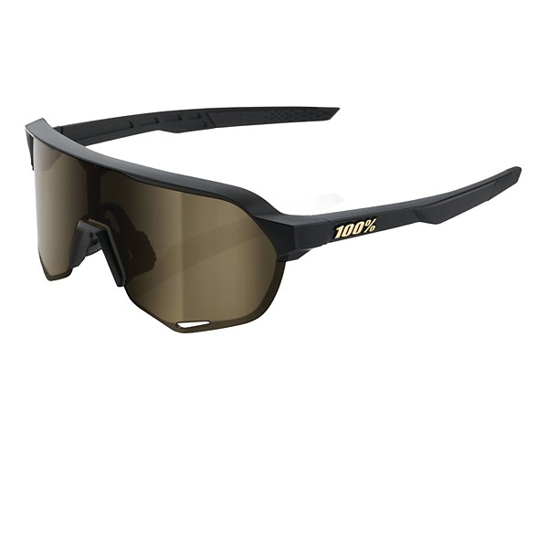 Men's One Hundred Percent S2 Sunglasses Matte Black/Soft Gold