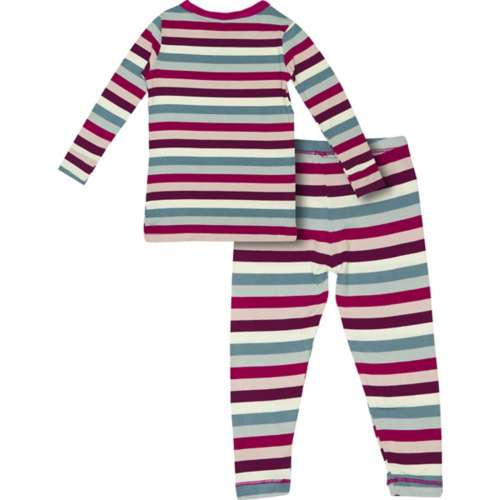 Toddler Kickee Pants Print Long Sleeve Shirt and Pants Pajama Set