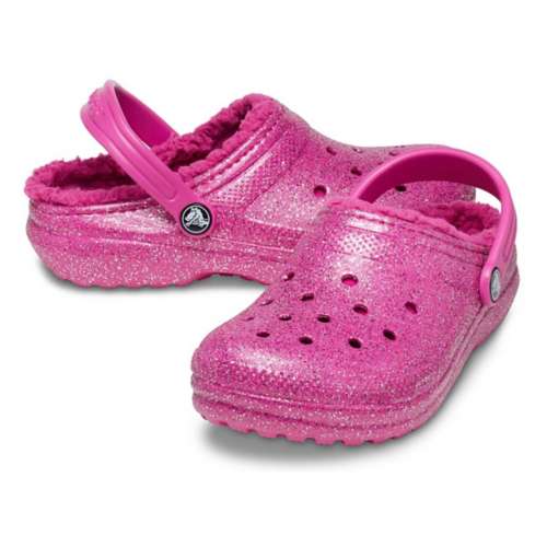 Girls store fuzzy crocs