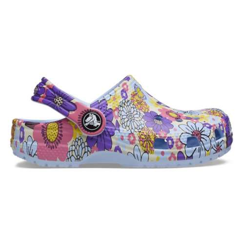 Flowered crocs hot sale