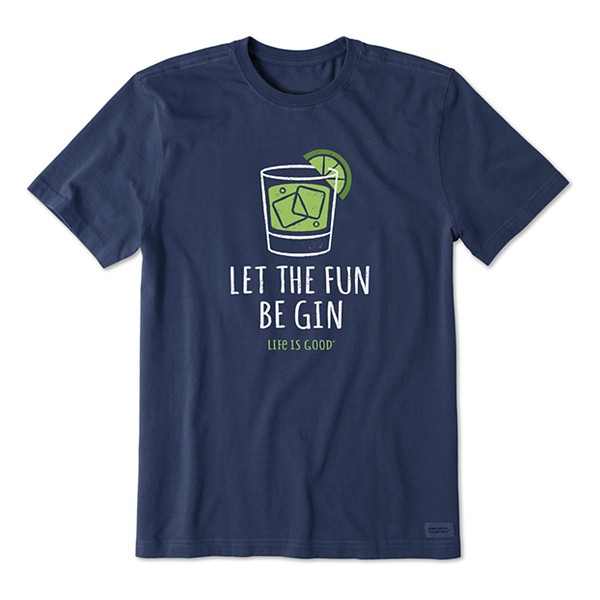 Men's Life Is Good Let The Fun Be Gin T-Shirt product image