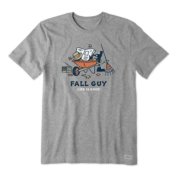 Men's Life Is Good Fall Guy Crusher T-Shirt product image