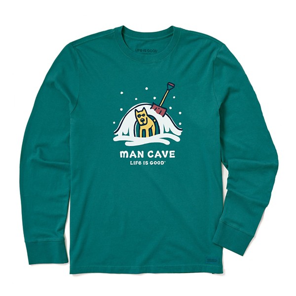 Men's Life Is Good Rocket Man Cave Long Sleeve Crusher T-Shirt product image