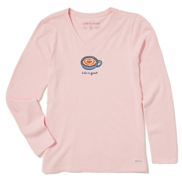 Women's Life is Good Little Latte Heart Long Sleeve T-Shirt product image