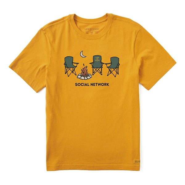 Men's Life Is Good Social Network Camp Crusher T-Shirt product image