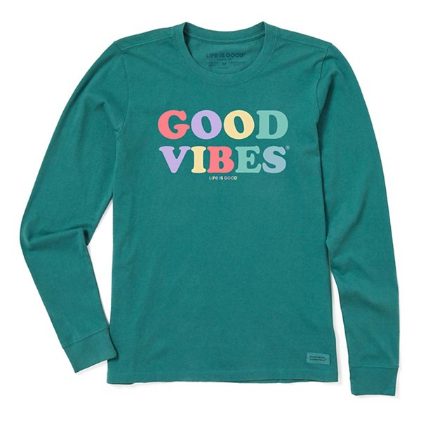Women's Life Is Good Good Vibes Long Sleeve T-Shirt product image