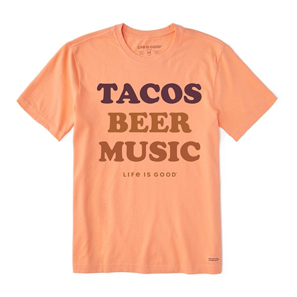 Men's Life Is Good Tacos Beer Music T-Shirt product image