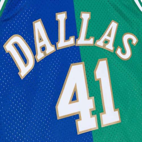 Mitchell and Ness Dallas Mavericks Dirk Nowitzki #41 Split Jersey