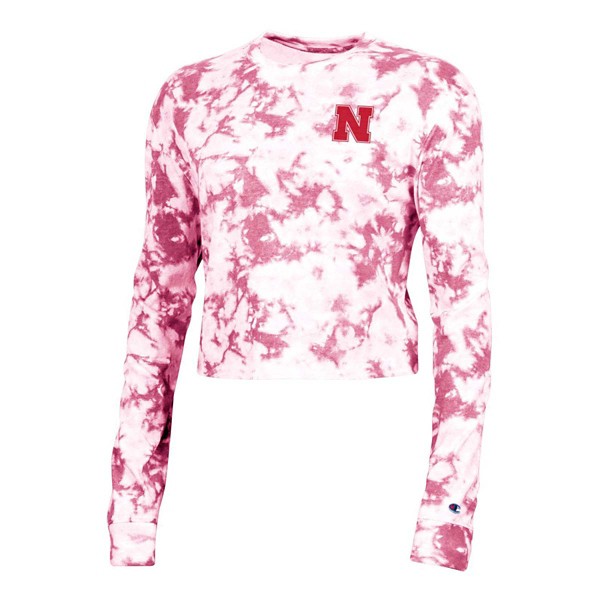 Champion Women's Nebraska Cornhuskers Crush Dye Long Sleeve Shirt product image