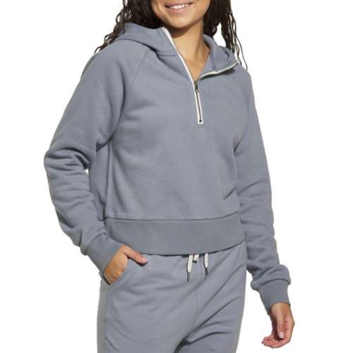 Sweat à Capuche Femme Vuori – Noir – Taille M – 1/2 Zip – Coton Bio – Occasion