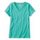 Women's L.L.Bean Pima Cotton Shaped V-Neck T-Shirt