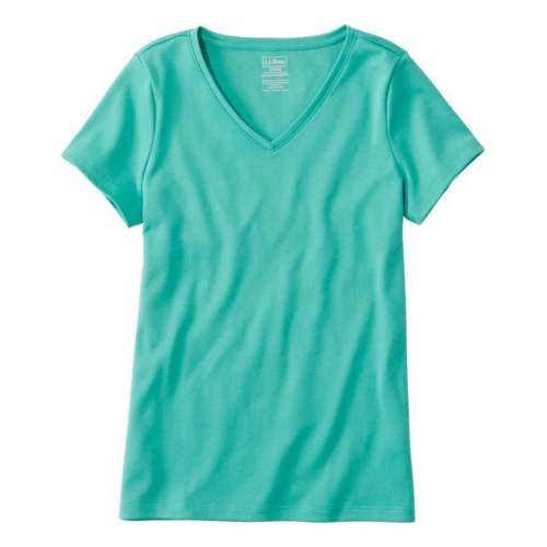 Women's L.L.Bean Pima Cotton Shaped V-Neck T-Shirt
