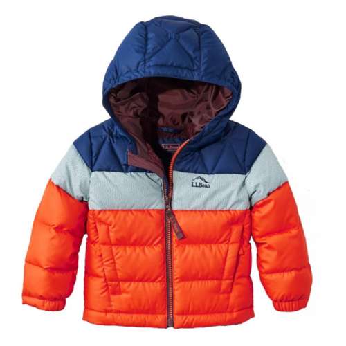 Toddler Boys' L.L.Bean Colorblock Hooded Short Down Puffer Dri jacket