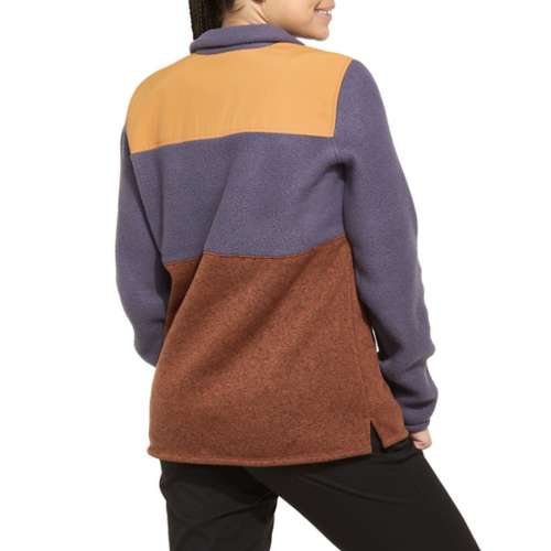 Women's L.L.Bean Hybrid Color Block 1/4 Zip Fleece Pullover