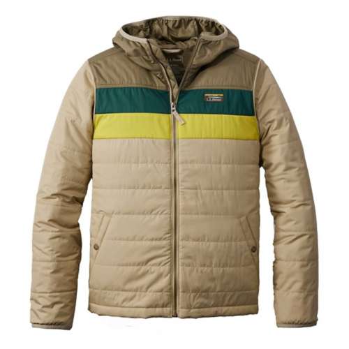 Men's L.L.Bean Mountain Classic Colorblock Hooded Mid Puffer