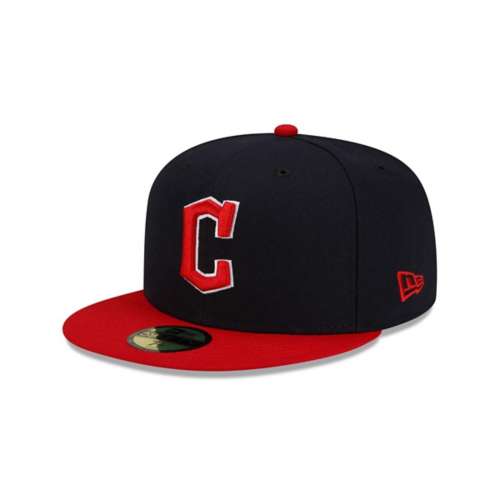 New Era Men's Cleveland Guardians 59FIFTY Authentic Collection Home Fitted Hat - Navy - 7 1/2 - Each