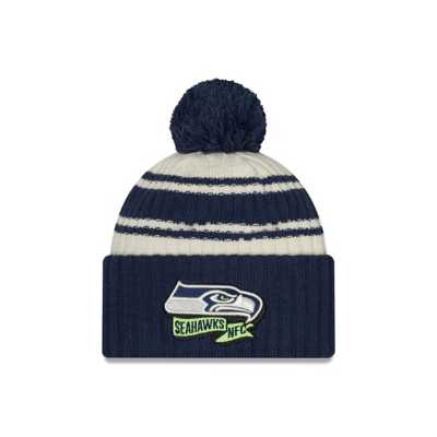 NFL Seattle Seahawks Beanie Winter Pom Pom Knit Ski Hat Fleece Lined