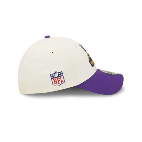 Men's Minnesota Vikings New Era Cream/Purple 2022 Sideline 39THIRTY Flex Hat L/XL