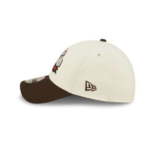 Cleveland Browns New Era Throwback Logo Iced II 39THIRTY Flex Hat - White