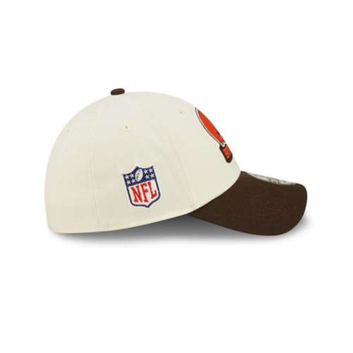 Men's New Era Brown Cleveland Browns Jersey Stripe 39THIRTY Flex Fit Hat