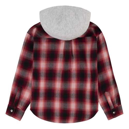 Girls' Levi's Woven Hood Long Sleeve V-Neck Button Up Tops shirt