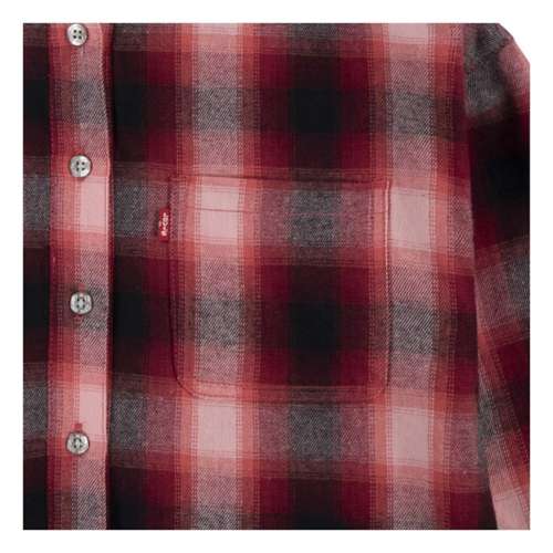 Girls' Levi's Woven Hood Long Sleeve V-Neck Button Up Tops shirt