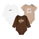 Baby Nike 3 Pack E1D13 Long Sleeve Onesie