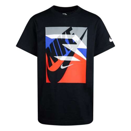 Boys' Nike 3BRAND by Russell Wilson Gradient Box Logo T-Shirt
