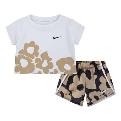Baby Girls' COMPUTER Nike Floral Dri-FIT Sprinter T-Shirt and Shorts Set