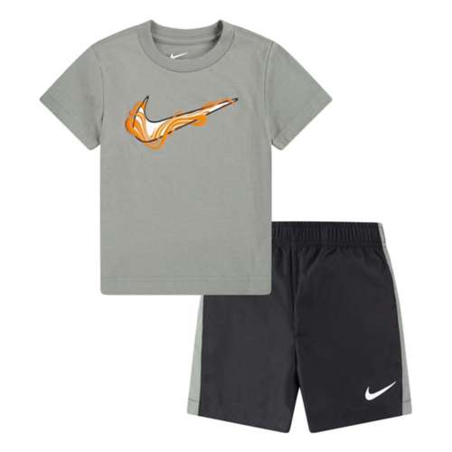 Toddler Nike Sportwear Woven Paint Short Sleeve T-Shirt and Shorts Set