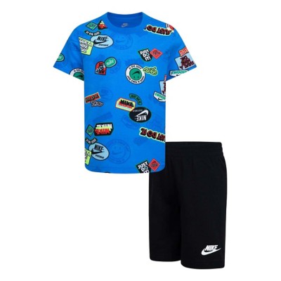 Kids' Nike Graphic AOP T-Shirt and Shorts Set