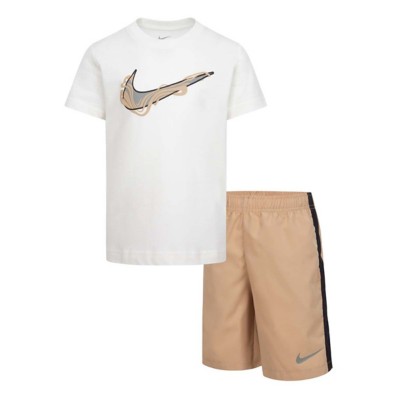 Boys' nike toe Sportswear Woven Paint T-Shirt and Shorts Set