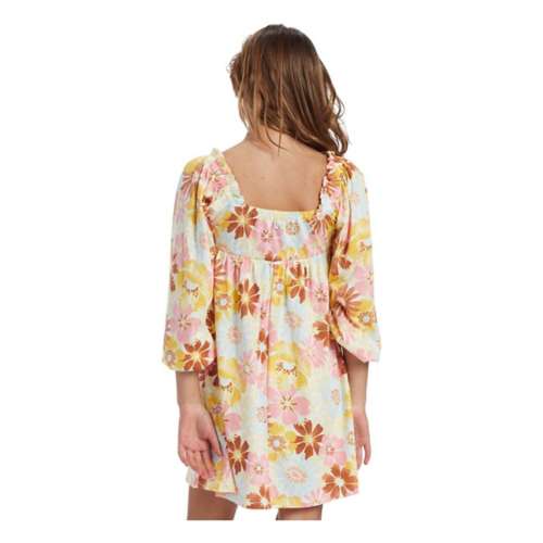 Girls' Billabong Blossom Long Sleeve Square Neck Dress