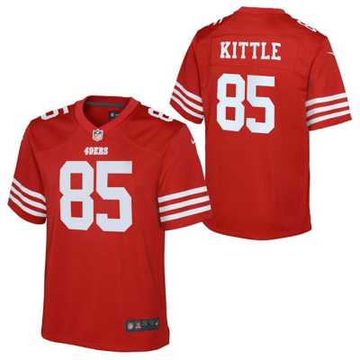 Nike YOUTH San Francisco George Kittle 49ers Red Game Jersey LARGE