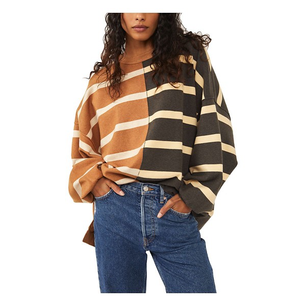 Women's Free People Uptown Stripe Crewneck Sweatshirt product image