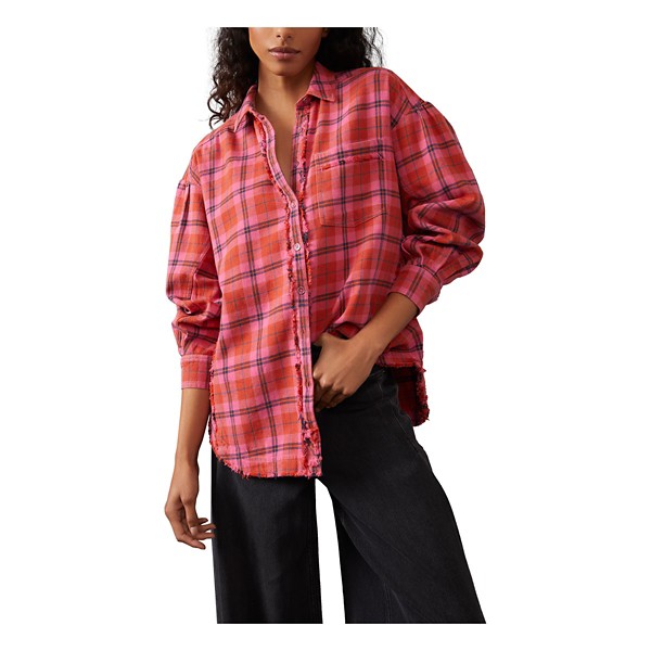 Women's Free People Happy Hour Plaid Shirt product image