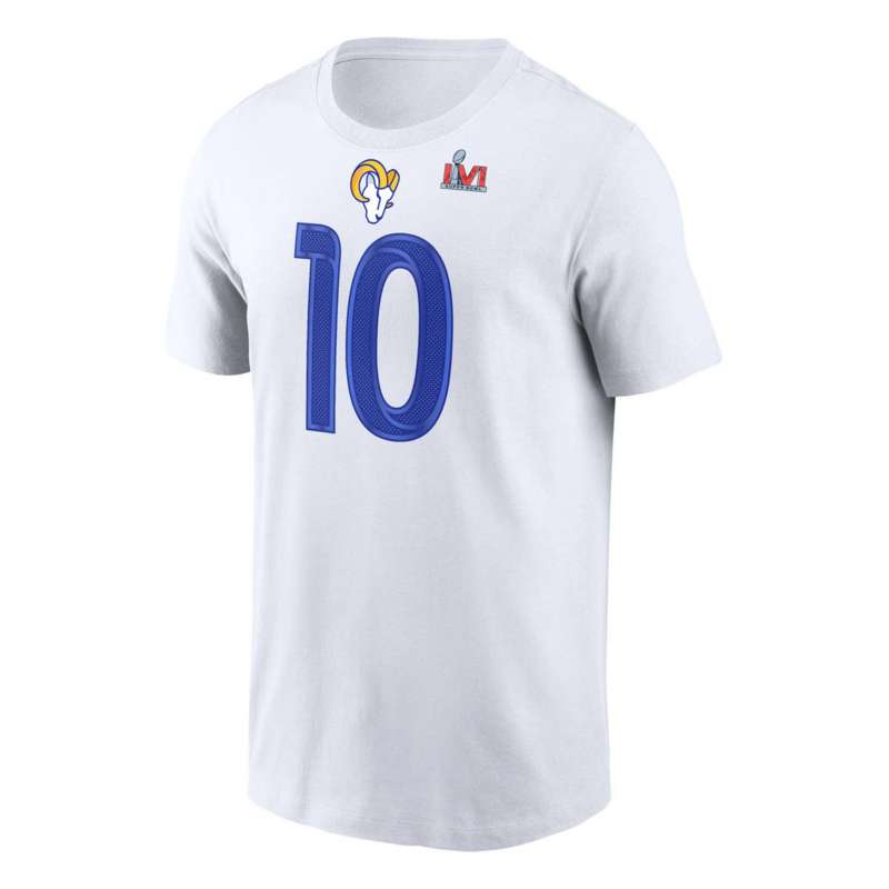 Nike Los Angeles Rams Cooper Kupp #10 Super Bowl LVI Name & Number T-Shirt