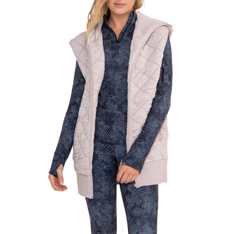 Women's Mono B Oversided Quilted Fleece Vest