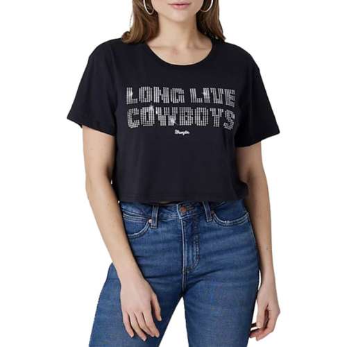 Women's Wrangler Long Live Cowboys Crop T-Shirt