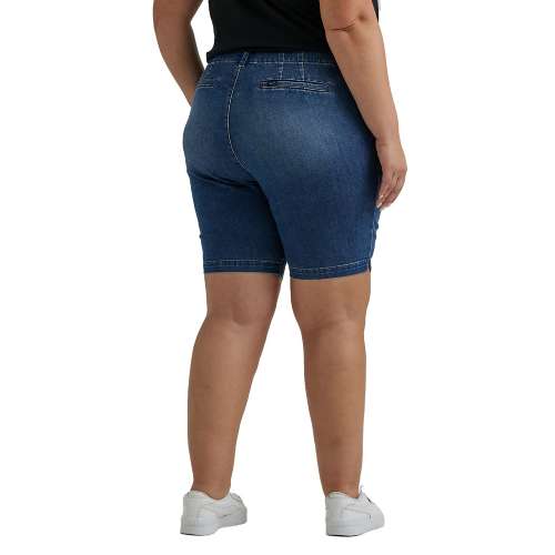 Women's Lee Plus Size Legendary Mid-Rise Bermuda MANGO jean Shorts