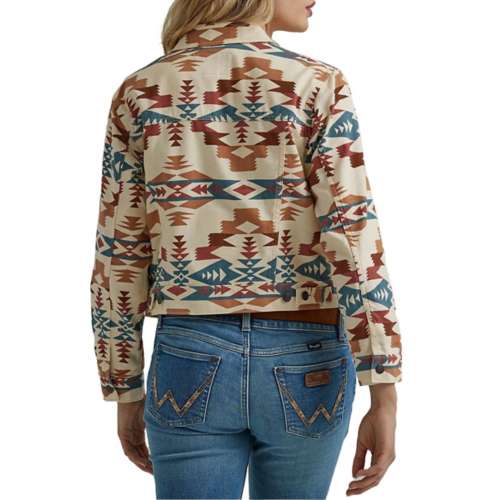 Women's Wrangler Western Printed Crop moose jacket