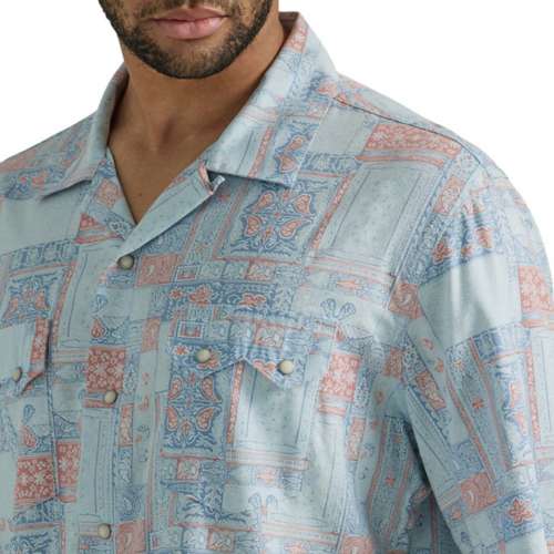 Men's Wrangler Coconut Cowboy Snap Button Up Nemen shirt