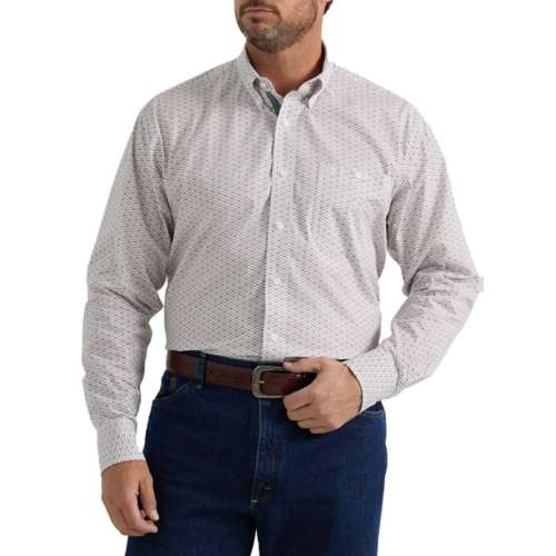 Men's Wrangler George Strait Collection One Pocket Long Thunder-themed Button Up Shirt