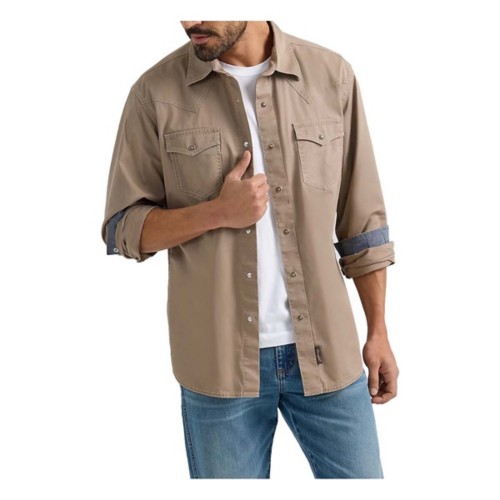 Men's Wrangler Retro Premium Western Snap Long Sleeve Button Up Shirt