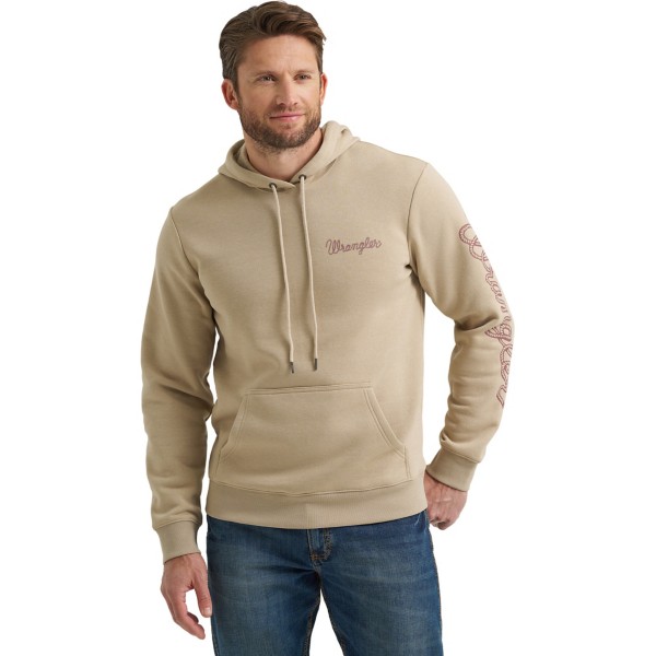 Men's Wrangler Warngler Rope Logo Hoodie Long Sleeve Shirt 2XLarge Trench COAT