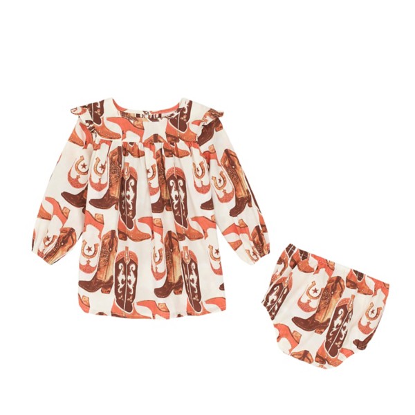 Girls' Wrangler Boots Dress 4T White