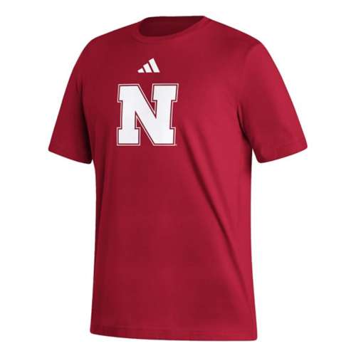 adidas blue Nebraska Cornhuskers Logo T-Shirt